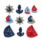 Assorted Nautical Buttons – 50+ Piece Set for Sewing, Scrapbooking & DIY Crafts – Boats, Shells, Marine Animals & Beach Attire